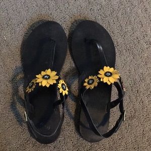 Adorable sunflower sandals from Urban Outfitters